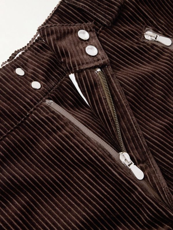 Straight-Leg Padded Shell-Trimmed Cotton-Corduroy Ski Pants - E1 Straight-Leg Padded Shell-Trimmed Cotton-Corduroy Ski Pants - E1