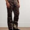 Straight-Leg Padded Shell-Trimmed Cotton-Corduroy Ski Pants - FR Straight-Leg Padded Shell-Trimmed Cotton-Corduroy Ski Pants - FR