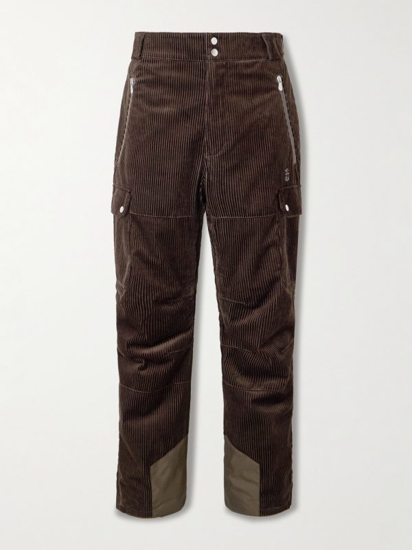 Straight-Leg Padded Shell-Trimmed Cotton-Corduroy Ski Pants Straight-Leg Padded Shell-Trimmed Cotton-Corduroy Ski Pants