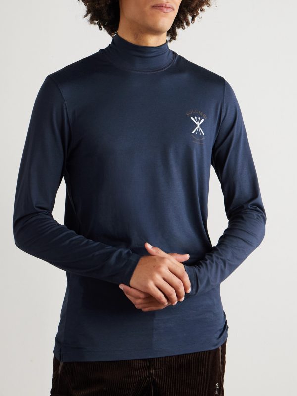 Slim-Fit Logo-Print Stretch-Silk Jersey Base Layer - FR Slim-Fit Logo-Print Stretch-Silk Jersey Base Layer - FR
