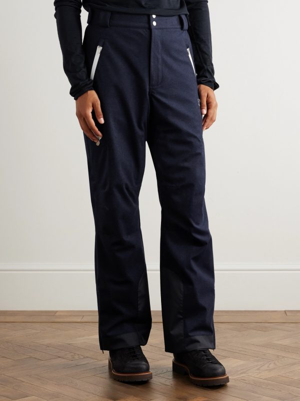 Straight-Leg Padded Shell-Trimmed Wool-Felt Ski Pants - FR Straight-Leg Padded Shell-Trimmed Wool-Felt Ski Pants - FR