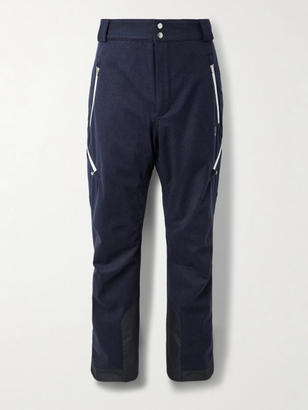 Straight-Leg Padded Shell-Trimmed Wool-Felt Ski Pants Straight-Leg Padded Shell-Trimmed Wool-Felt Ski Pants