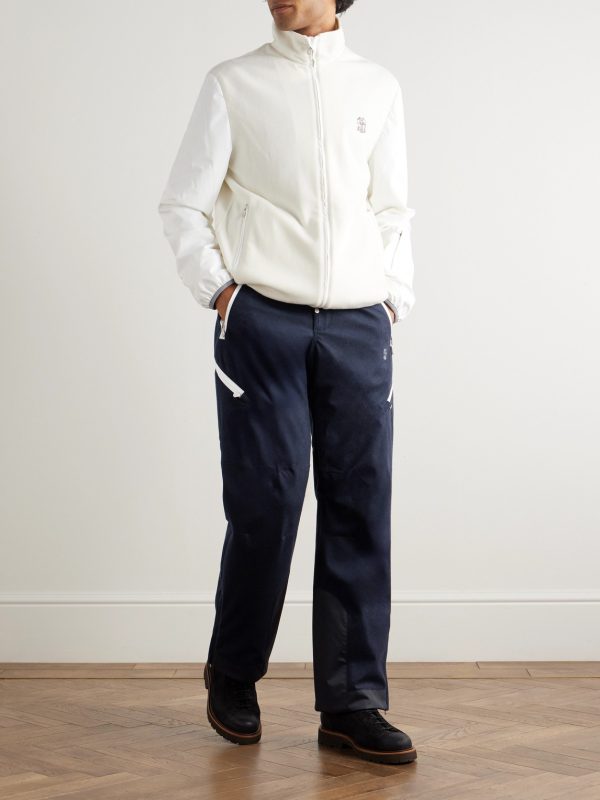 Straight-Leg Padded Shell-Trimmed Wool-Felt Ski Pants - OU Straight-Leg Padded Shell-Trimmed Wool-Felt Ski Pants - OU