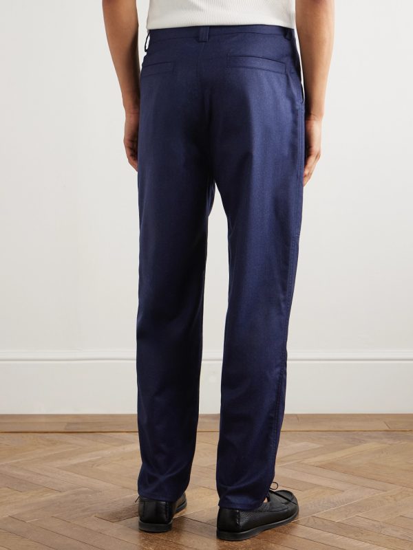 Wide-Leg Virgin Wool-Felt Trousers - BK