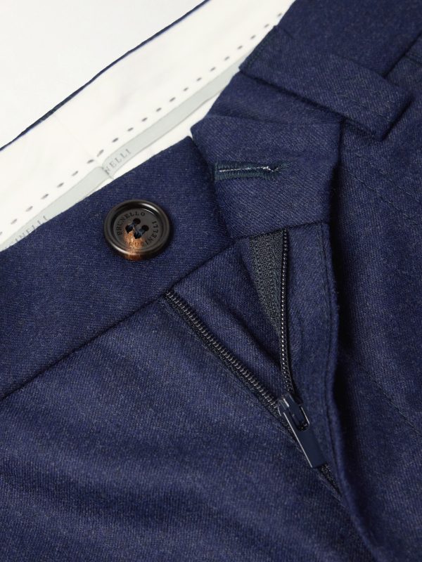 Wide-Leg Virgin Wool-Felt Trousers - E1