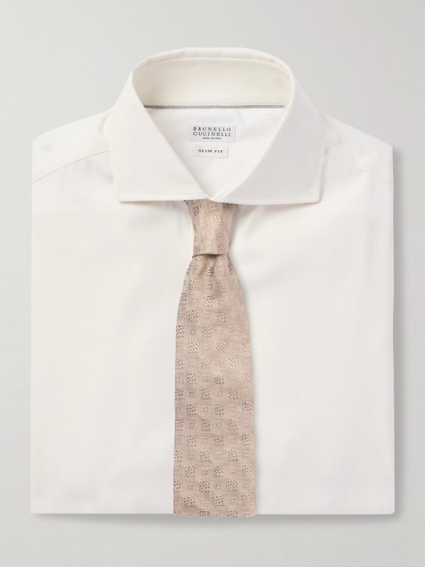 Cutaway-Collar Virgin Wool Shirt - E1