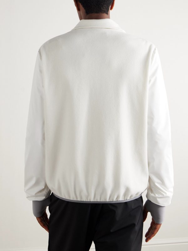 Logo-Embroidered Cashmere and Cotton-Blend Shell Ski Jacket - BK