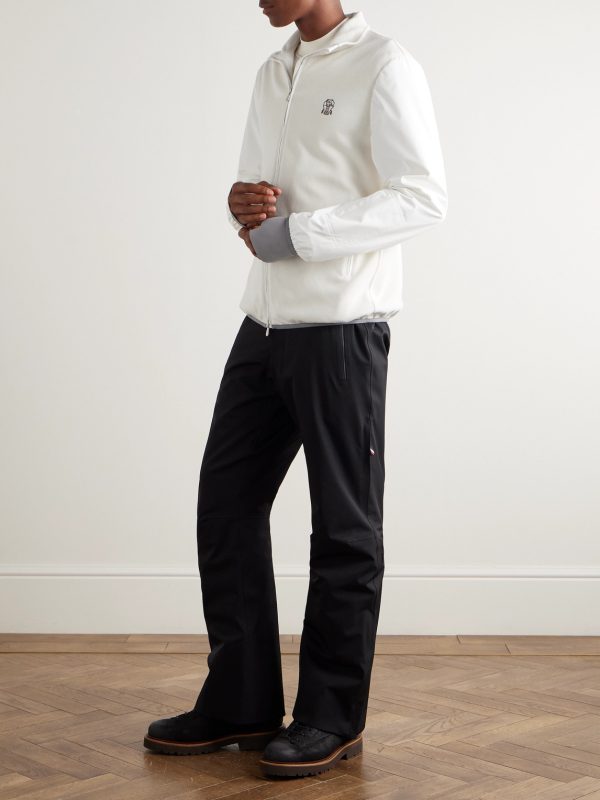 Logo-Embroidered Cashmere and Cotton-Blend Shell Ski Jacket - OU