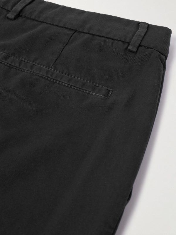 Straight-Leg Pleated Cotton-Twill Trousers - CU Straight-Leg Pleated Cotton-Twill Trousers - CU