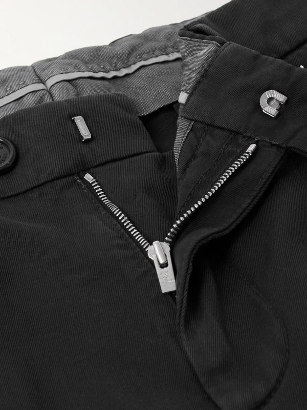 Straight-Leg Pleated Cotton-Twill Trousers - E1 Straight-Leg Pleated Cotton-Twill Trousers - E1
