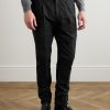 Straight-Leg Pleated Cotton-Twill Trousers - FR Straight-Leg Pleated Cotton-Twill Trousers - FR