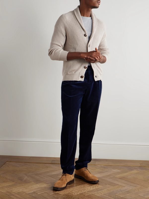 Straight-Leg Pleated Cotton-Corduroy Trousers - OU Straight-Leg Pleated Cotton-Corduroy Trousers - OU