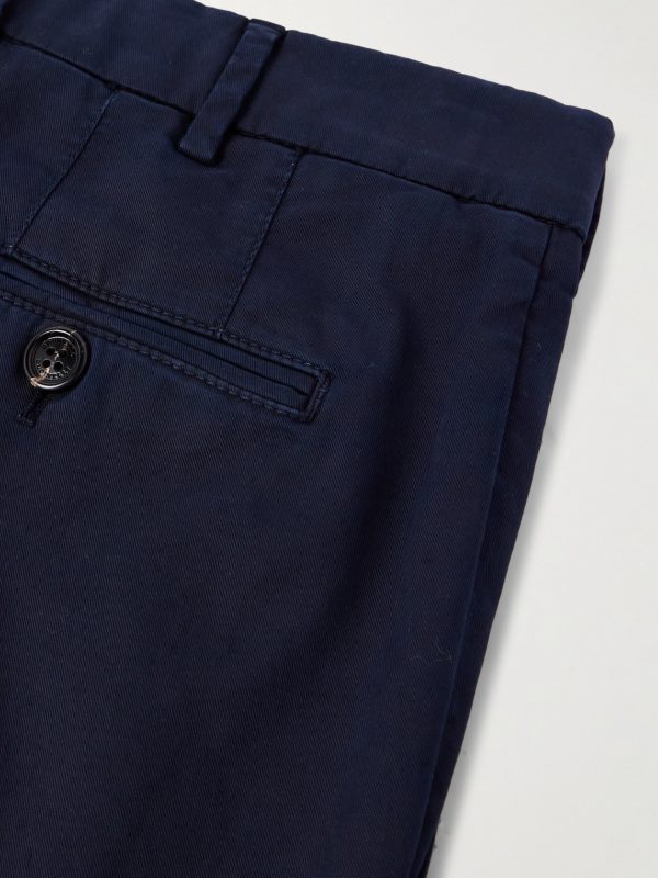 Slim-Fit Tapered Stretch-Cotton Twill Trousers - CU Slim-Fit Tapered Stretch-Cotton Twill Trousers - CU