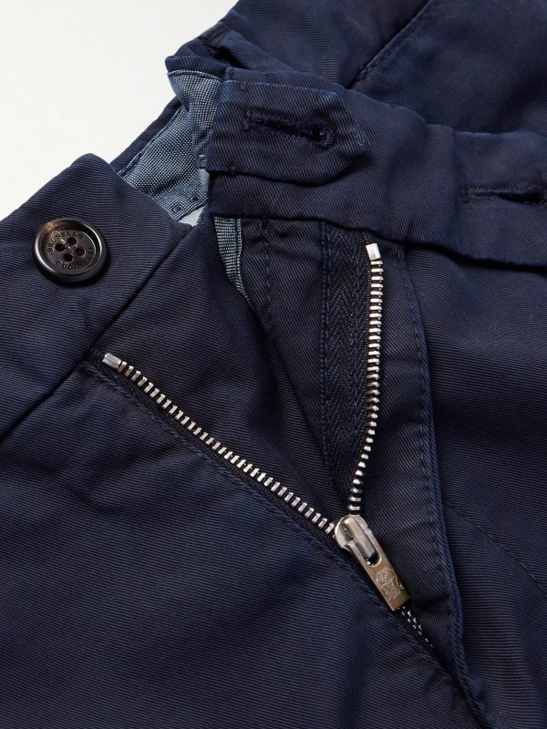 Slim-Fit Tapered Stretch-Cotton Twill Trousers - E1 Slim-Fit Tapered Stretch-Cotton Twill Trousers - E1