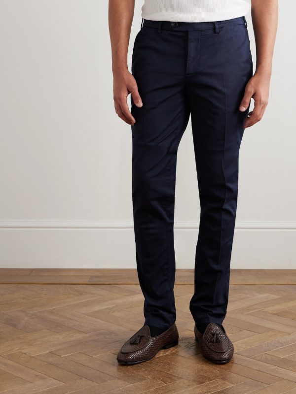 Slim-Fit Tapered Stretch-Cotton Twill Trousers - FR Slim-Fit Tapered Stretch-Cotton Twill Trousers - FR