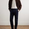 Slim-Fit Tapered Stretch-Cotton Twill Trousers - OU Slim-Fit Tapered Stretch-Cotton Twill Trousers - OU