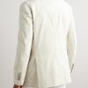 Double-Breasted Cotton-Corduroy Suit Jacket - BK