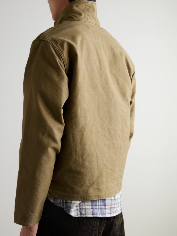 Corduroy-Trimmed Cotton Jacket - BK Corduroy-Trimmed Cotton Jacket - BK