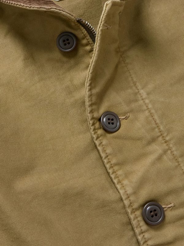 Corduroy-Trimmed Cotton Jacket - CU Corduroy-Trimmed Cotton Jacket - CU