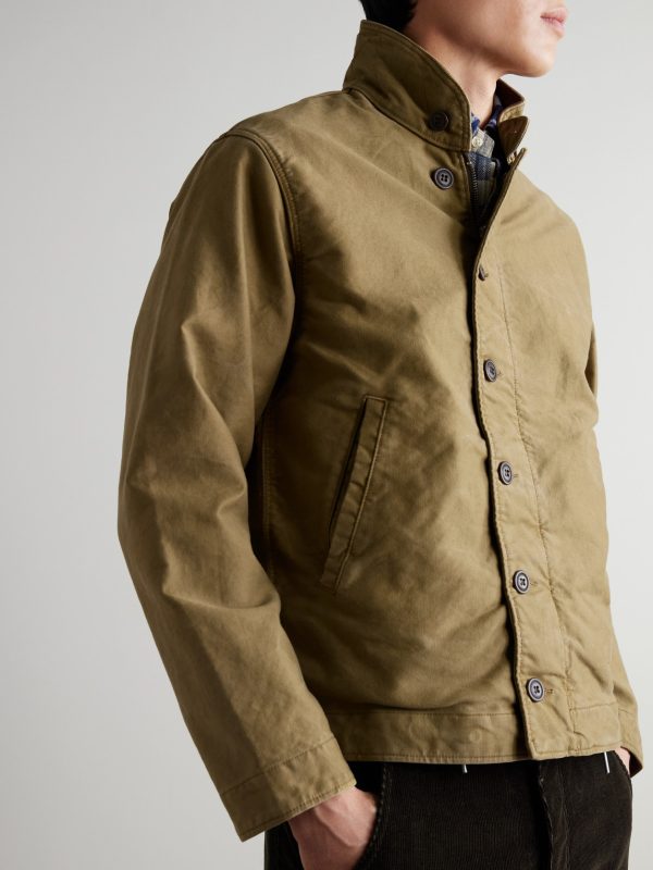Corduroy-Trimmed Cotton Jacket - FR Corduroy-Trimmed Cotton Jacket - FR