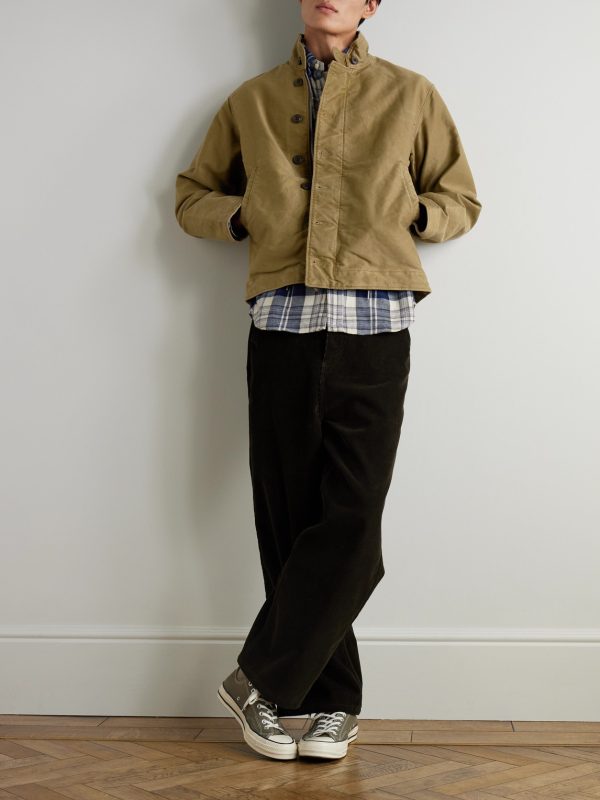 Corduroy-Trimmed Cotton Jacket - OU Corduroy-Trimmed Cotton Jacket - OU