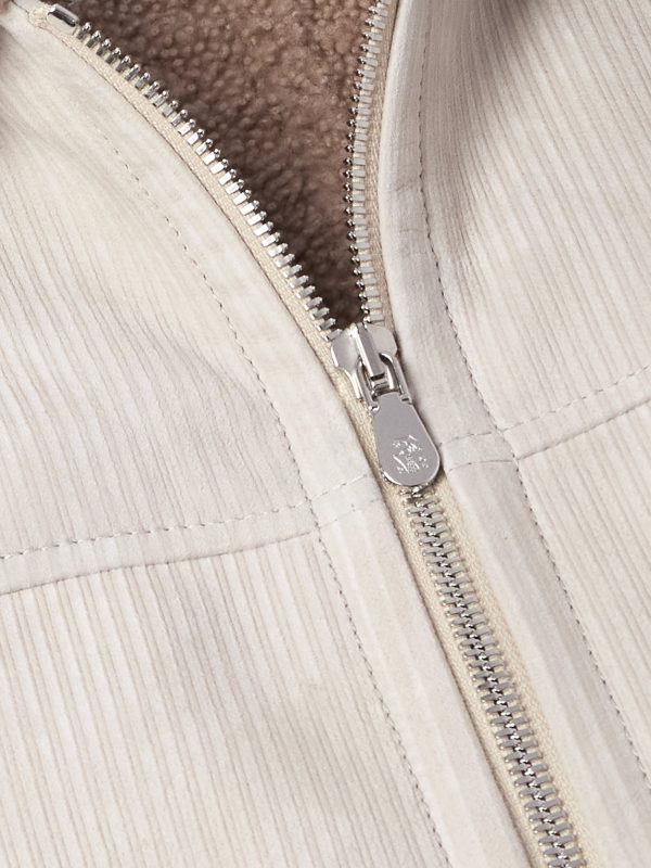 Slim-Fit Ribbed Shearling Jacket - CU