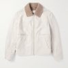 Slim-Fit Ribbed Shearling Jacket