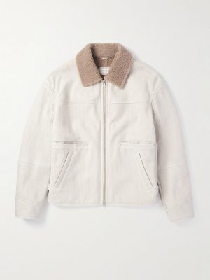Slim-Fit Ribbed Shearling Jacket Slim-Fit Ribbed Shearling Jacket