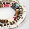 Set of Three 14-Karat Gold-Plated, Sterling Silver and Ruby Beaded Bracelets - CU