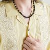 Utica 14-Karat Gold-Plated Multi-Stone Beaded Necklace - OU Utica 14-Karat Gold-Plated Multi-Stone Beaded Necklace - OU