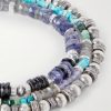 Set of Three Sterling Silver Multi-Stone Beaded Bracelets - CU