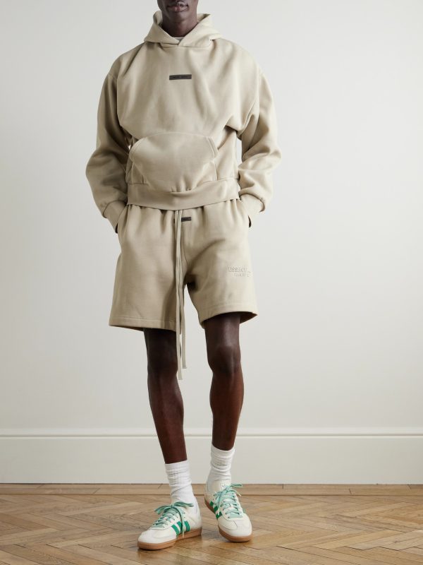Oversized Logo-Appliquéd Cotton-Blend Jersey Hoodie - OU Oversized Logo-Appliquéd Cotton-Blend Jersey Hoodie - OU