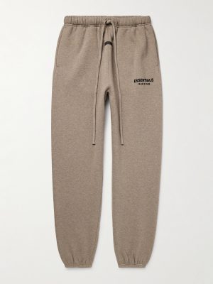 Tapered Logo-Appliquéd Cotton-Blend Jersey Sweatpants