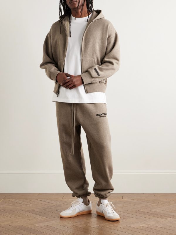 Tapered Logo-Appliquéd Cotton-Blend Jersey Sweatpants - OU Tapered Logo-Appliquéd Cotton-Blend Jersey Sweatpants - OU