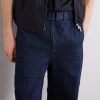 Twisted Barrel-Leg Belted Organic Jeans - CU Twisted Barrel-Leg Belted Organic Jeans - CU
