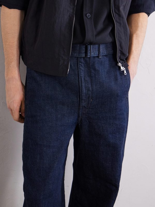Twisted Barrel-Leg Belted Organic Jeans - CU Twisted Barrel-Leg Belted Organic Jeans - CU