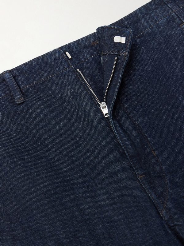 Twisted Barrel-Leg Belted Organic Jeans - E1 Twisted Barrel-Leg Belted Organic Jeans - E1
