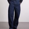 Twisted Barrel-Leg Belted Organic Jeans - FR Twisted Barrel-Leg Belted Organic Jeans - FR