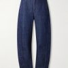 Twisted Barrel-Leg Belted Organic Jeans Twisted Barrel-Leg Belted Organic Jeans