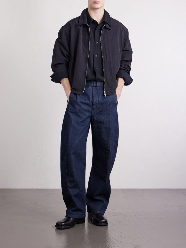 Twisted Barrel-Leg Belted Organic Jeans - OU Twisted Barrel-Leg Belted Organic Jeans - OU