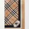 Logo-Print Checked Silk-Twill Scarf Logo-Print Checked Silk-Twill Scarf
