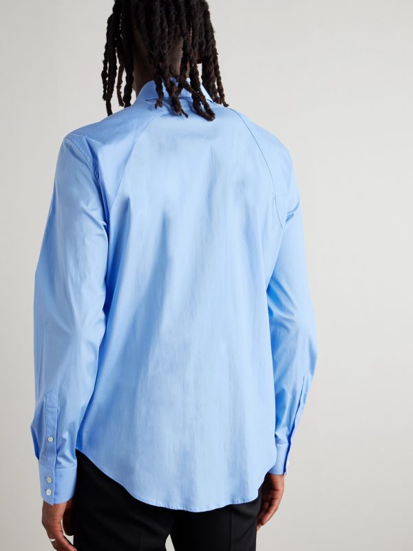 Slim-Fit Harness-Detailed Stretch-Cotton Shirt - BK