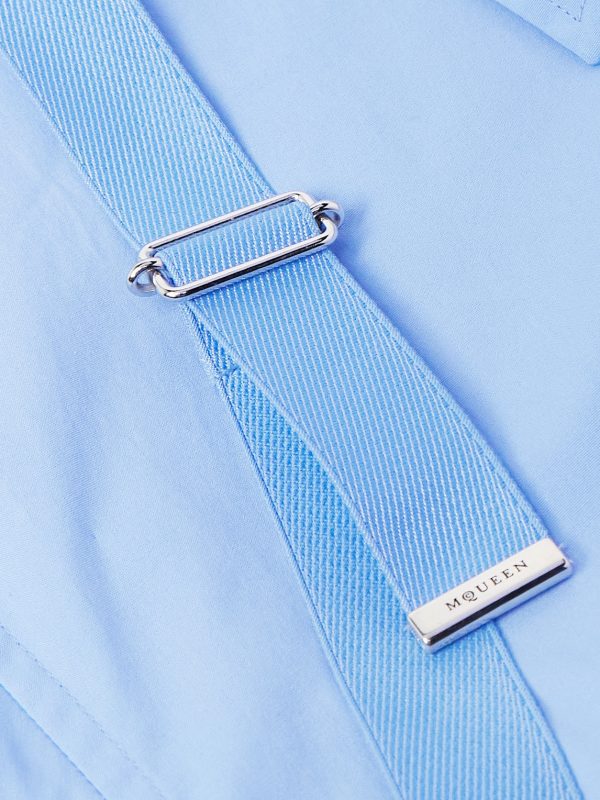 Slim-Fit Harness-Detailed Stretch-Cotton Shirt - CU