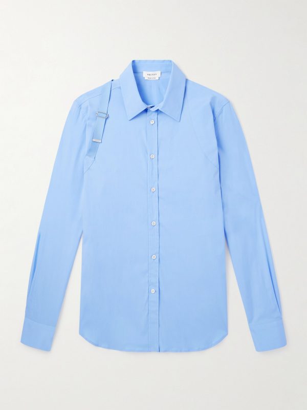 Slim-Fit Harness-Detailed Stretch-Cotton Shirt