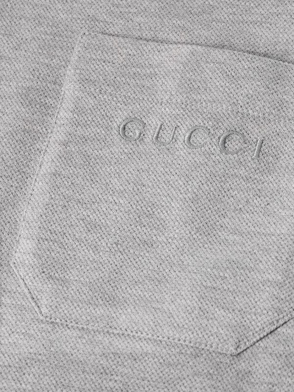 Logo-Embroidered Cotton-Blend Piqué Polo Shirt - CU