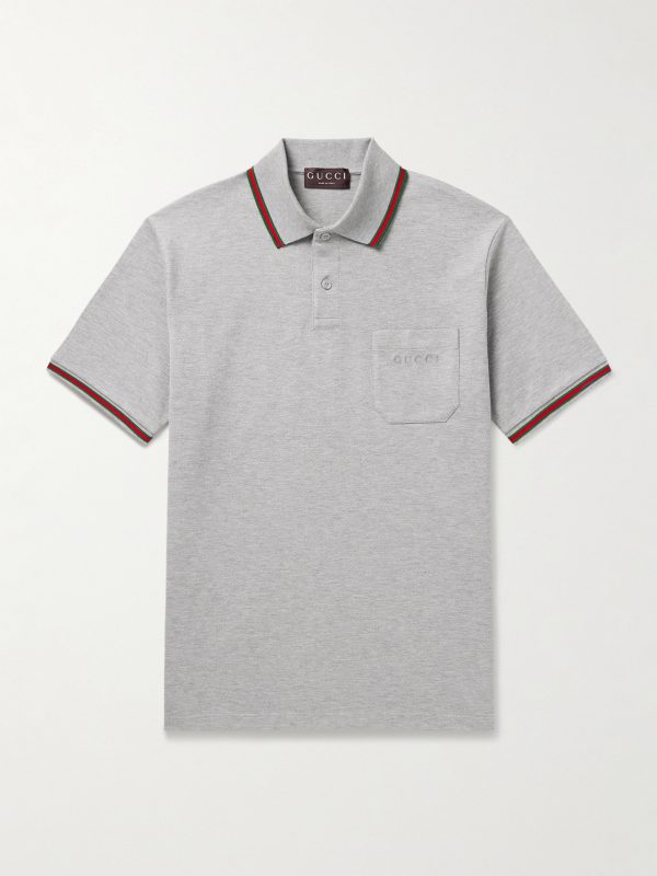 Logo-Embroidered Cotton-Blend Piqué Polo Shirt