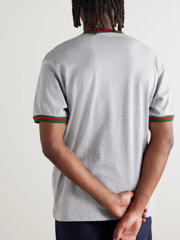 Logo-Embroidered Cotton-Jersey T-Shirt - BK