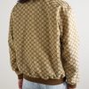 Monogrammed Cotton-Blend Canvas Bomber Jacket - BK Monogrammed Cotton-Blend Canvas Bomber Jacket - BK