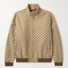 Monogrammed Cotton-Blend Canvas Bomber Jacket Monogrammed Cotton-Blend Canvas Bomber Jacket