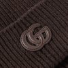 Leather-Trimmed Ribbed Cashmere Beanie - CU